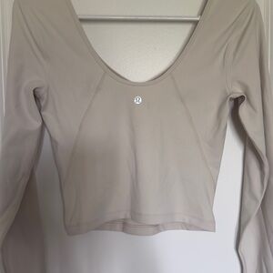 lululemon Beige Long Sleeve Bodysuit